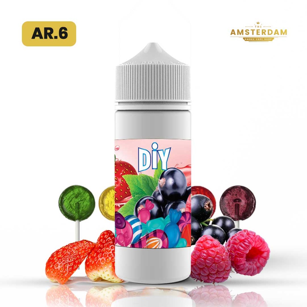Diy 100 ml Fruite :AR.6 FRAMBOISE,CASSIS,FRAISE,BONBON