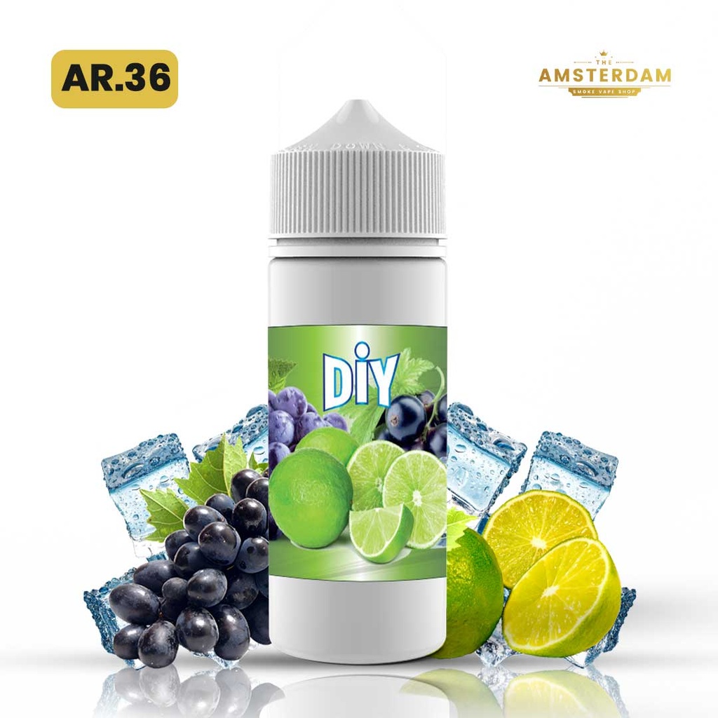Diy 100 ml Fruite :AR.36 ICE,RAISIN,CITRON VERT,CASSIS