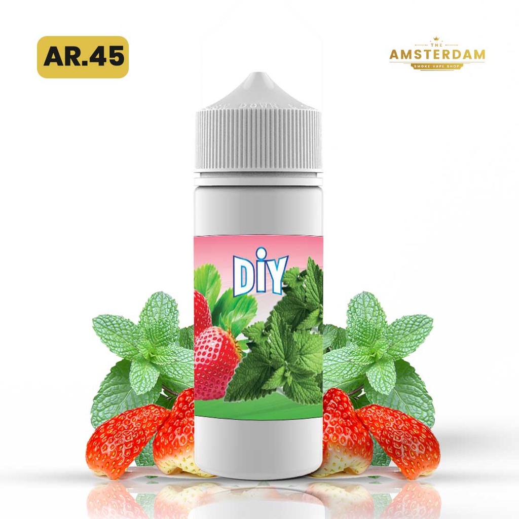 Diy 100 ml Fruite :AR.45 FRAISE,MENTHE VERT