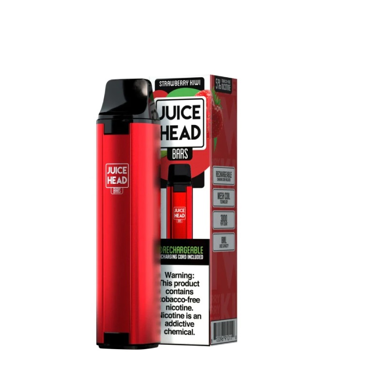 E-CIGARETTE JETABLE JUICE HEAD BARS-50MG TOBACCO 3000 PUFF