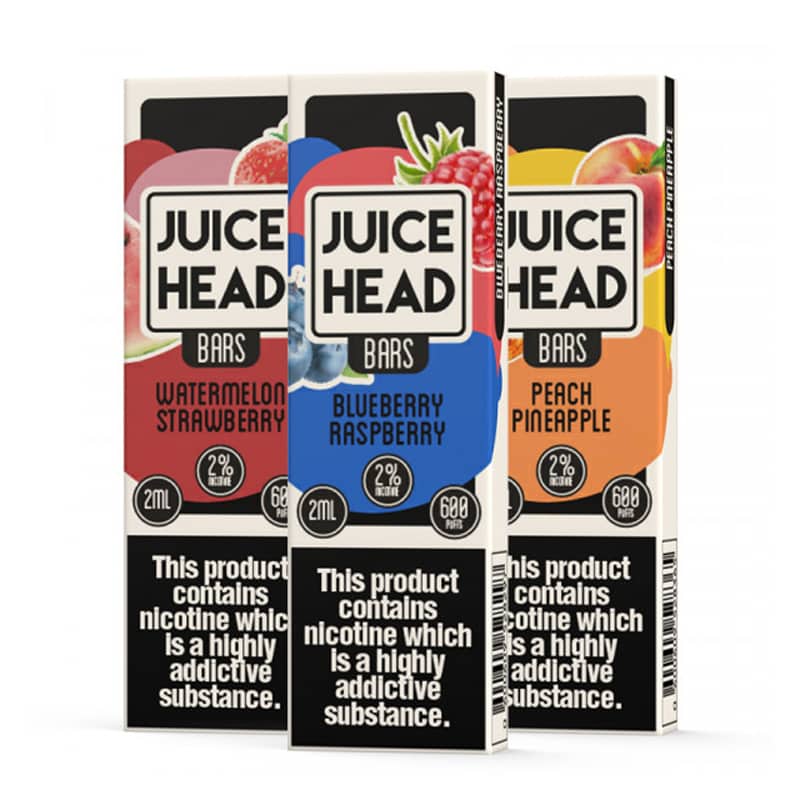 E-CIGARETTE JETABLE JUICE HEAD 600 PUFFS INTL BARS 20MG